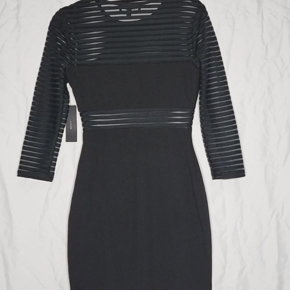 NWT Lulus Little Black Perfect Mesh Body-Con Dress. SIZE XS.  #175 - Picture 9 of 10